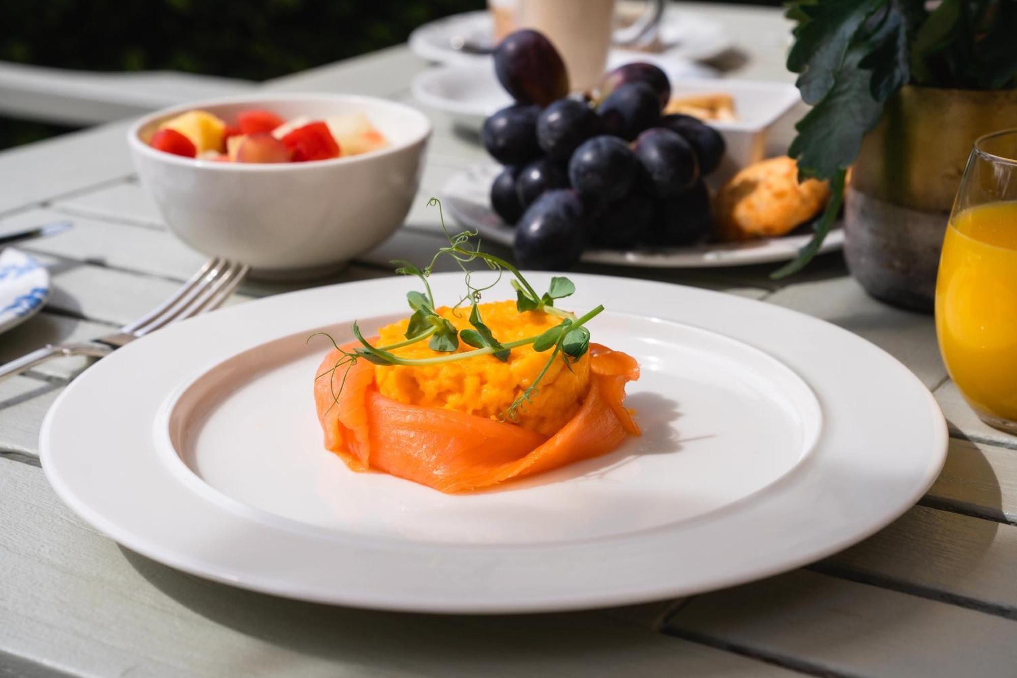 Hotel Ellenborough Park Bishop's Cleeve Esterno foto Salmon and sweet potato